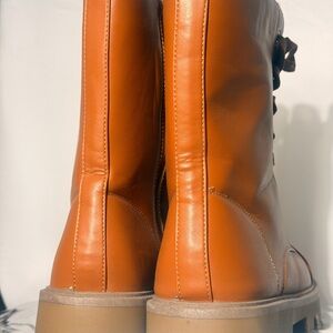 Women’s Tan Leather Platform Boots